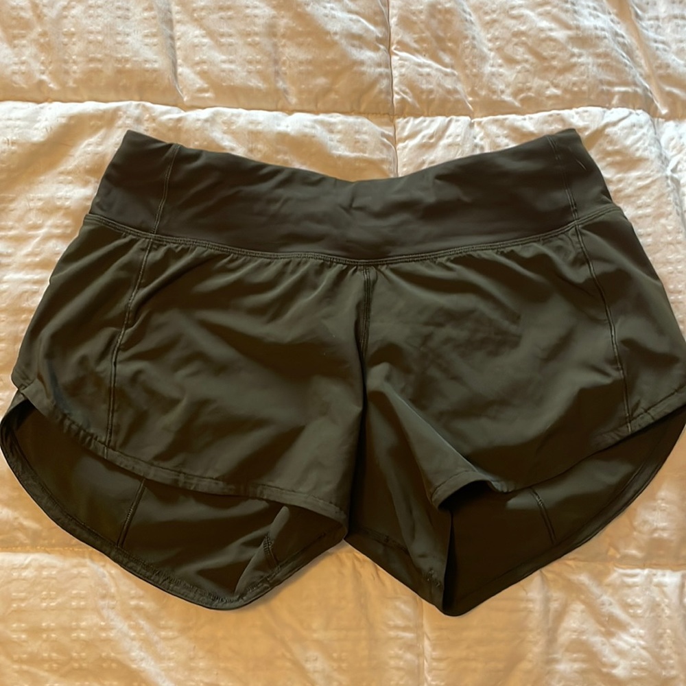 Green lululemon shorts